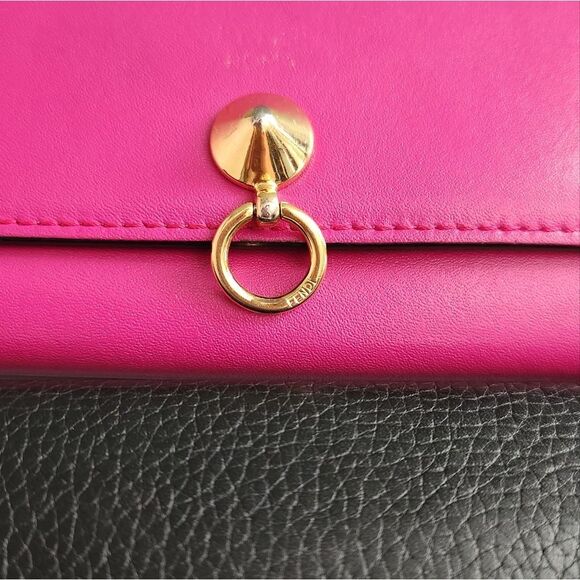 Fendi Pink and Celine Black Leather Wallet Set - Picture 13 of 15